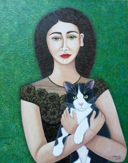 Woman with cat soul, Madalena Lobao-Tello