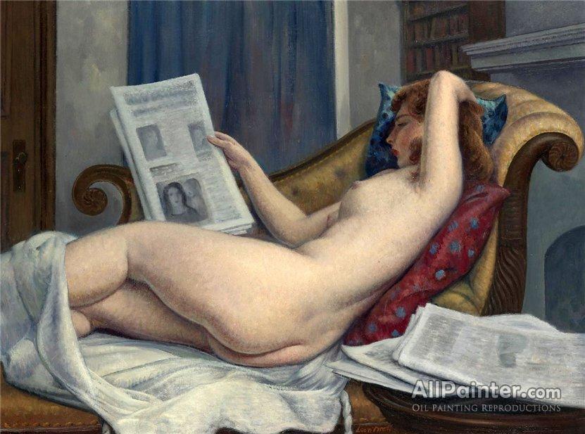 Leon Kroll, Nude Woman Reading a Paper