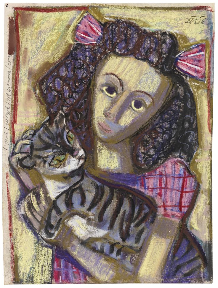5-Mädchen-mit-Katze-1956-Otto-Dix