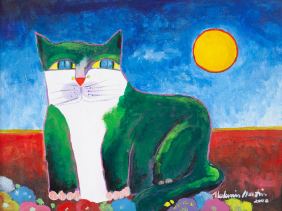 aldemir-martins-gato-verde-acrilica-sobre-tela-14335