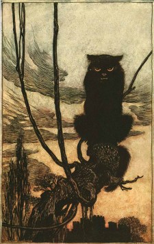 By Day She Made Herself Into A Cat, Arthur Rackham (1920)