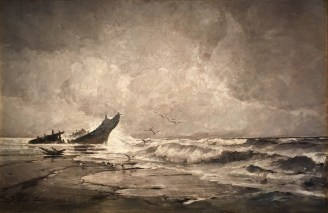 Emil Carlsen, Nantasket Beach Nor'easter, 1882
