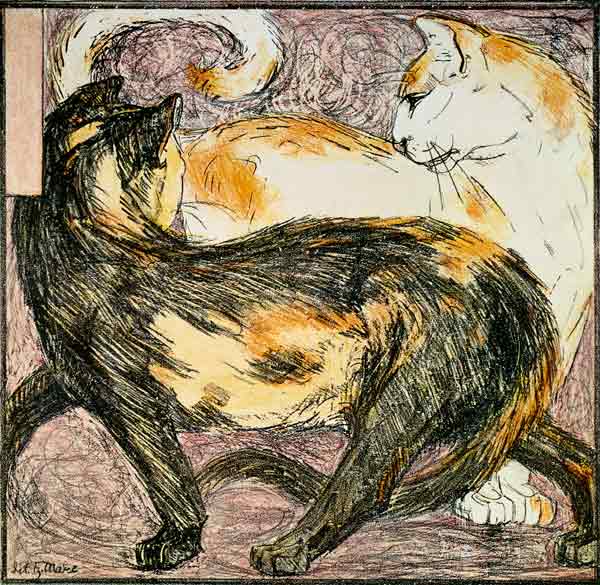 Two Cats, Franz Marc