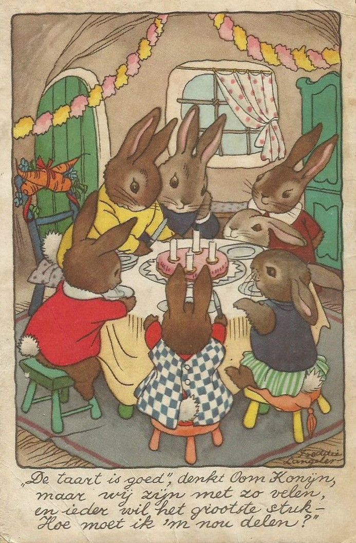 Bunnies' tea party