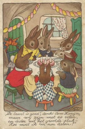 Bunnies' tea party