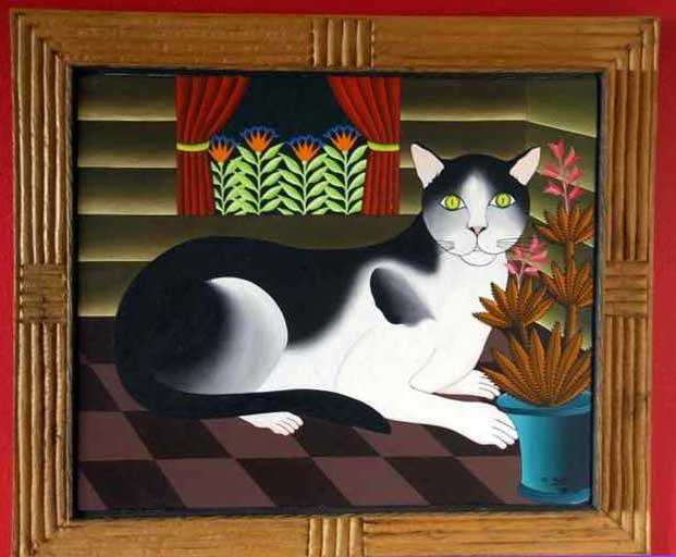 Cat, by Gabriel Alix, Haitian artist, 1979