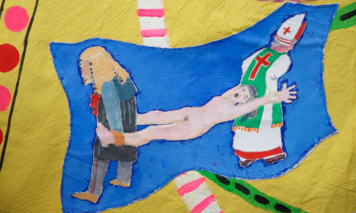 Detail from a marching banner for the Artists’ Campaign to Repeal the Eighth Amendment Banner, by Alice Maher, Rachel Fallon and Breda Mayock.