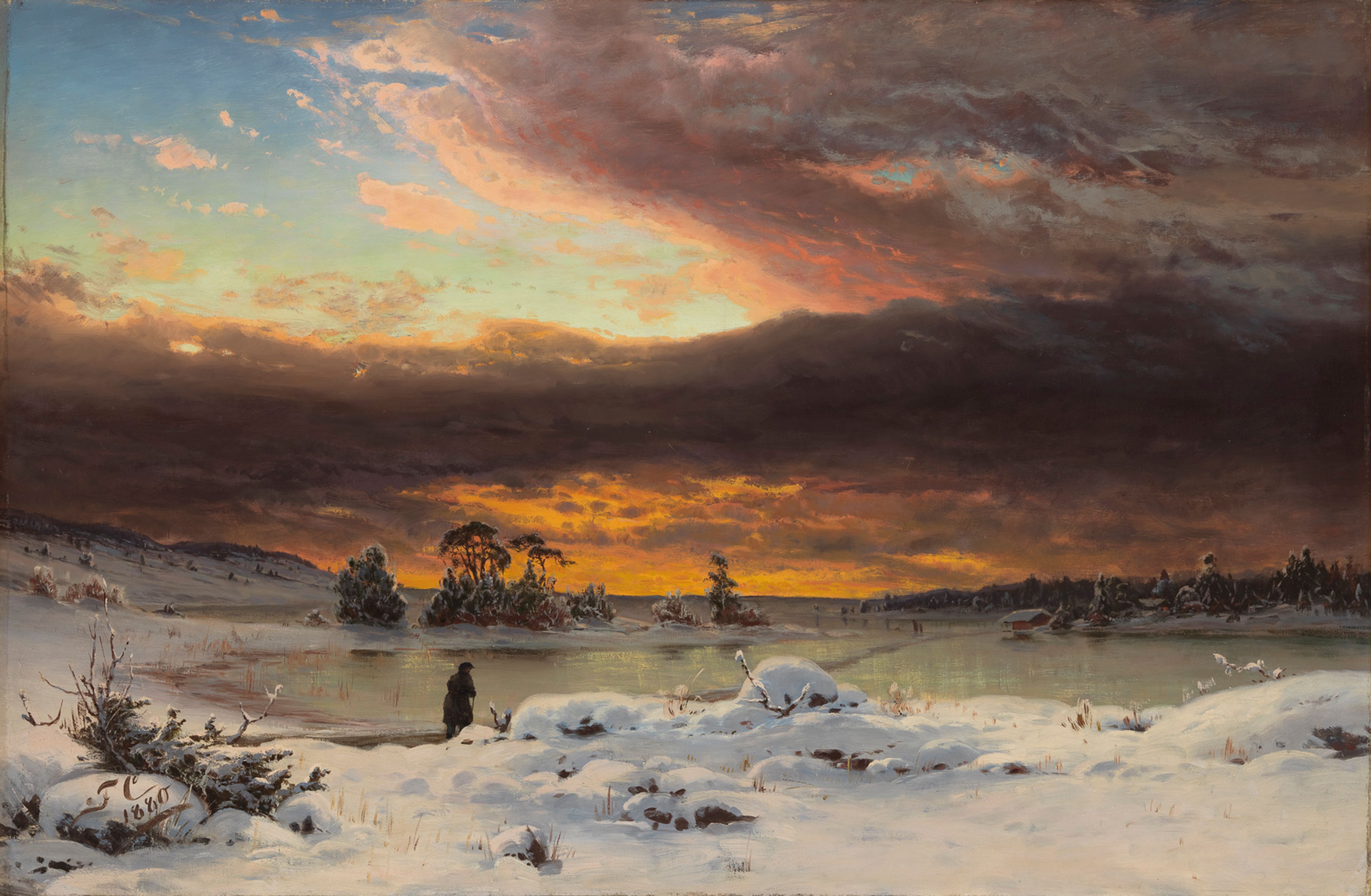 Fanny Churberg, Winter Landscape, Evening Atmosphere