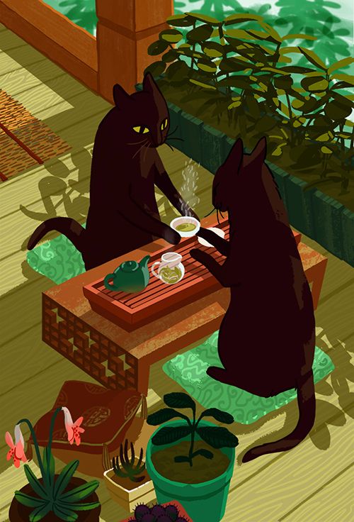 Tea Cats, by Francesca Buchko