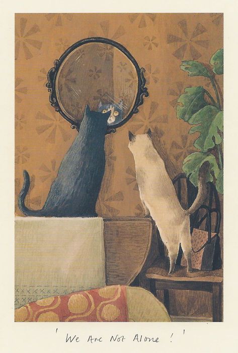 We are not alone, Greeting card by Alison Friend