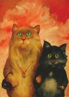 Cats out for a walk, Rudi Hurzlmeier