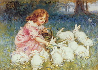 Feeding White Rabbits, Frederik Morgan, Paris