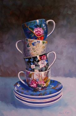 Still Life with Cups, Lena Vylusk, 2018