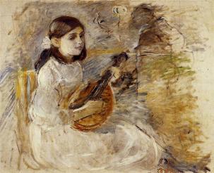 Berthe Morisot, Girl Playing a Mandolin