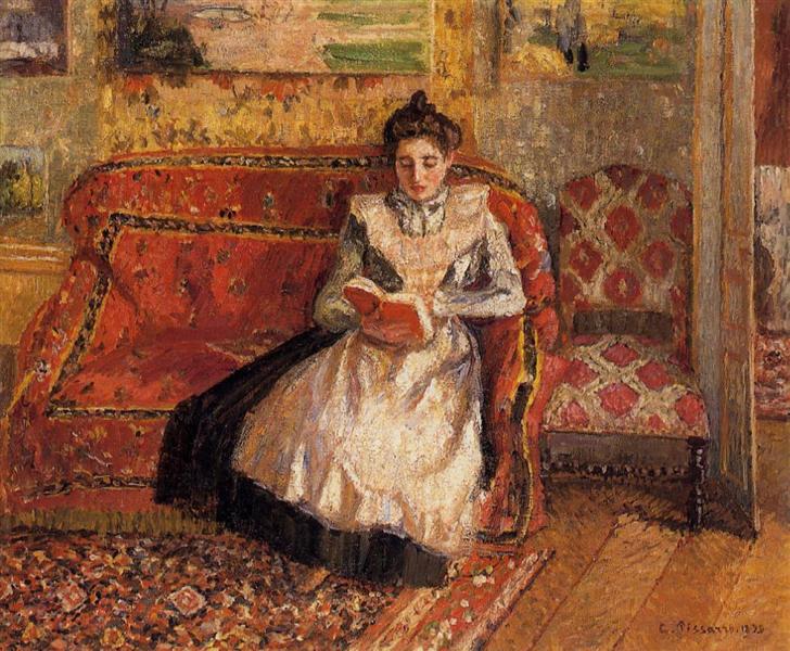 Jeanne reading, Camille Pissarro, 1899