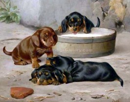 Dachshund-Puppies by Otto Bache