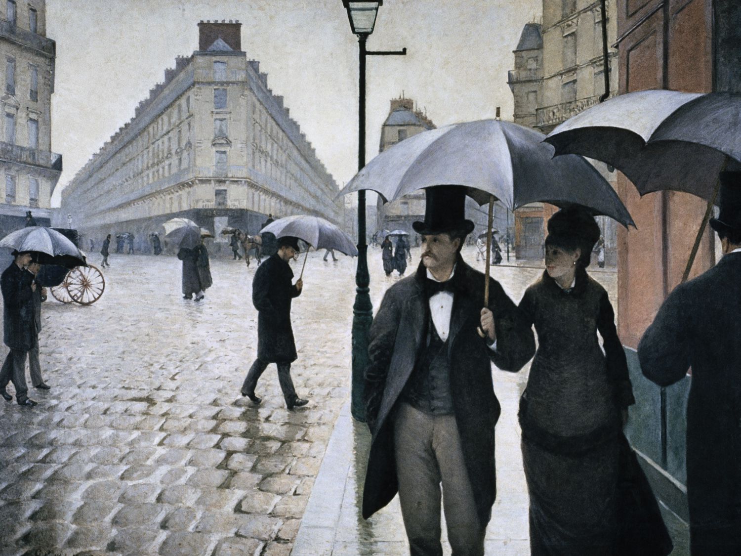 Paris Street in the rain, by Gustave Caillebotte