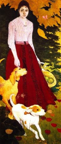 Pierre Bonnard, Andreee Bonnard with her dogs