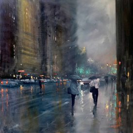 Rain swept street, by Mike Barr