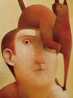 20-Cat-on-a-Mans-Head-Peter-Harskamp