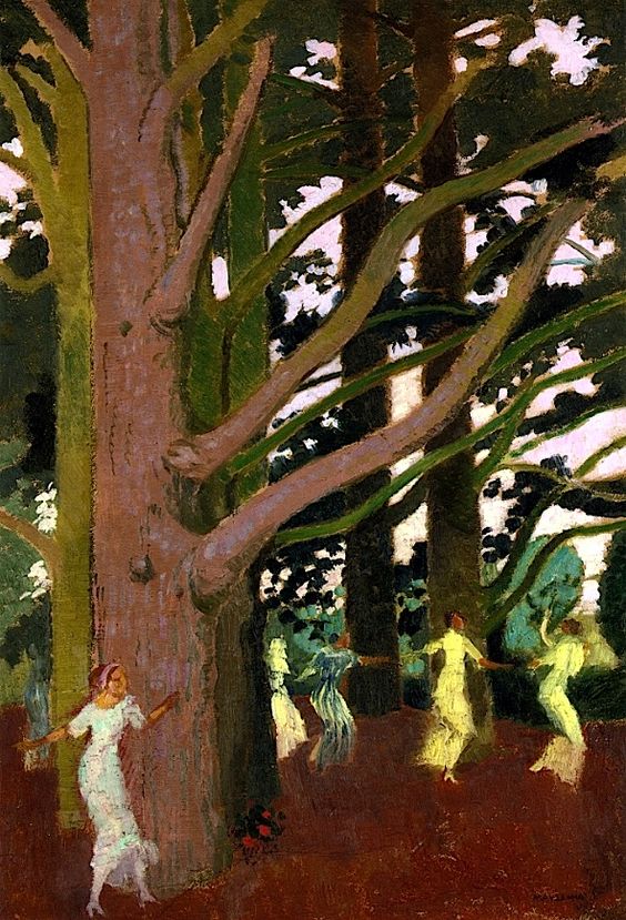 Dancing around the large trees at Perros Maurice Denis - 1914, Bo Fransson