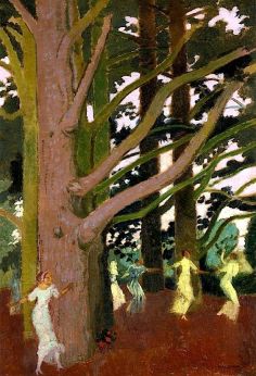 Dancing around the large trees at Perros Maurice Denis - 1914, Bo Fransson