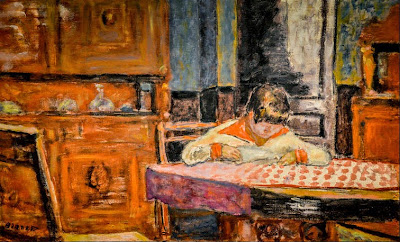 Bonnard, Pierre - Interior with boy reading, 1910-2