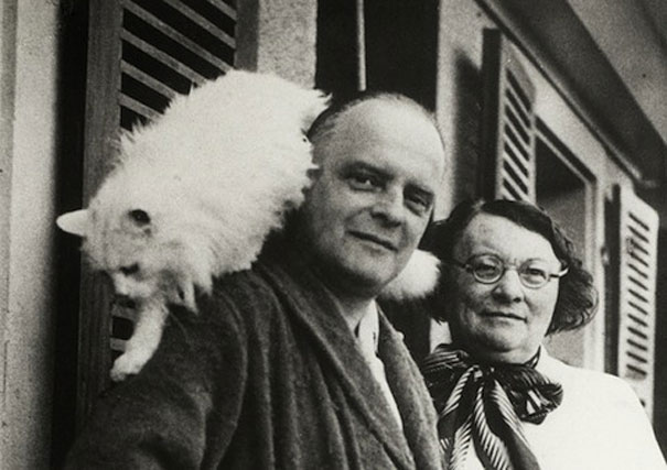 Paul Klee with cat Bimbo