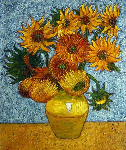 twelve-sunflowers-in-a-vase-Vincent Van Gogh