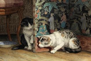 playing-cats-henriette-ronner-knip