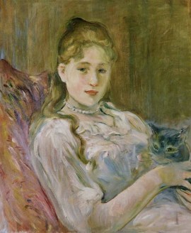 Young Girl with a Cat 1892, Berthe Morissot