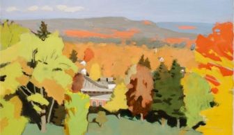 Amherst Campus no.1 (1969) Fairfield Porter. Parrish Art Museum, New York.