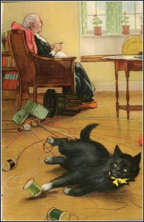 ‘Tiptoes the Mischievous Kitten’, illustrated by P. B. Hickling