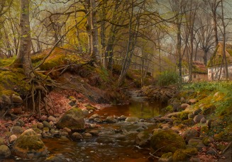 A_Forest_Stream_by_Peder_Mork_Monsted