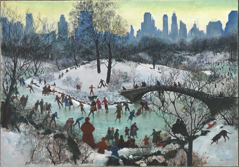 Agnes Tait, Skating in Central Park, 1934