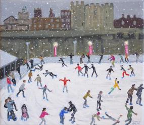 Tower of London Ice Rink is a painting by Andrew Macara which was uploaded on June 7th, 2015.