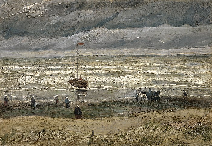 Beach at Scheveningen in Stormy Weather, Vincent Van Gogh