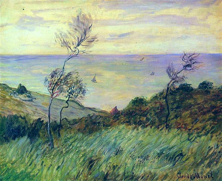 cliffs-of-varengeville-gust-of-wind-Claude Monet