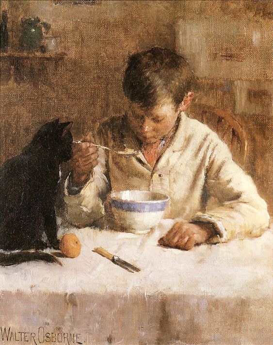 Cupboard Love - Walter Frederick Osborne Quimperie Irish Impressionism