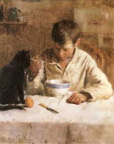 Cupboard Love - Walter Frederick Osborne Quimperie Irish Impressionism