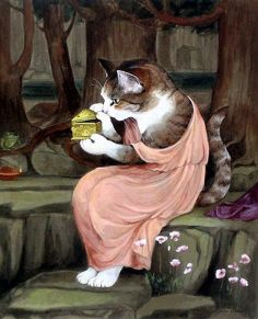 Psyche, after John William Waterhouse (see original painting here). By Susan Herbert. Courtesy of Thames &amp; Hudson.