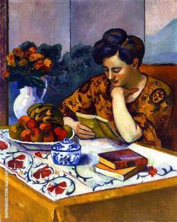 Reader with a yellow book, Henri Manguin