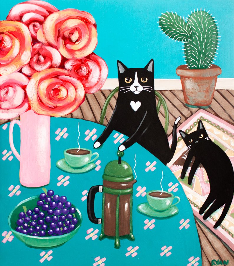 Ryan Connors, French Press Coffee and Cats