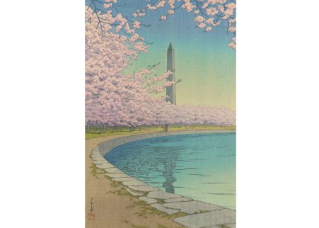 Washington Monument (Potomac Riverbank) by Kawase Hasui, 1935