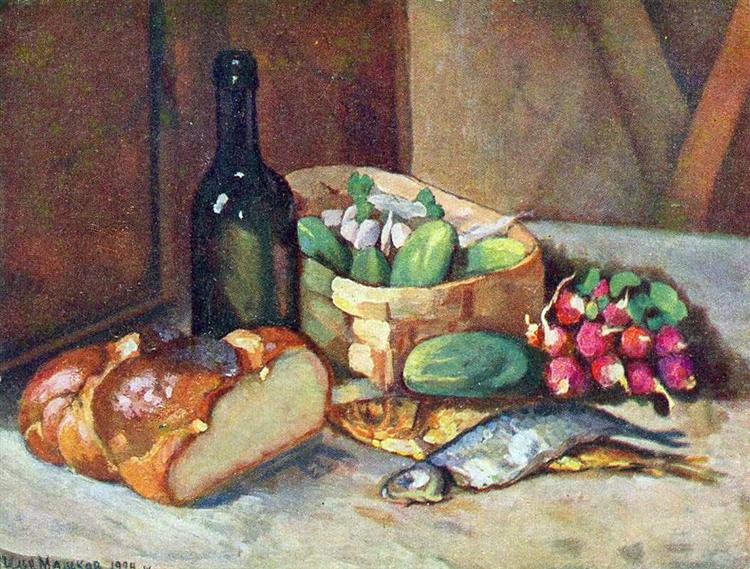 breakfast-still-life-1924, Ilya Mashkov