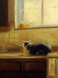 Cat on a counter, Joanelle Summerfield