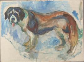 Edvard_Munch_-_St._Bernard_Dog_in_Snow_-_MM.M.00842_-_Munch_Museum