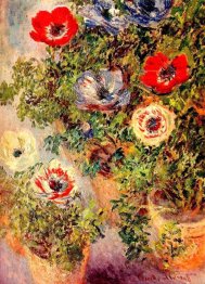 Claude Monet - Anémones en pot　1885