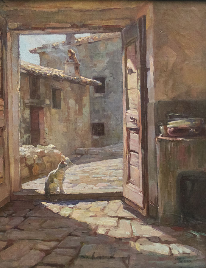Filippo Corelli_-_Cat_in_a_Doorway, early 20th century