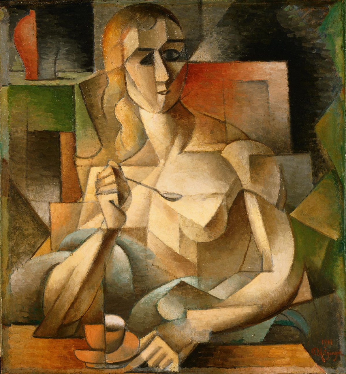 Jean Metzinger (French, 1883–1956), Tea Time, woman with a spoon